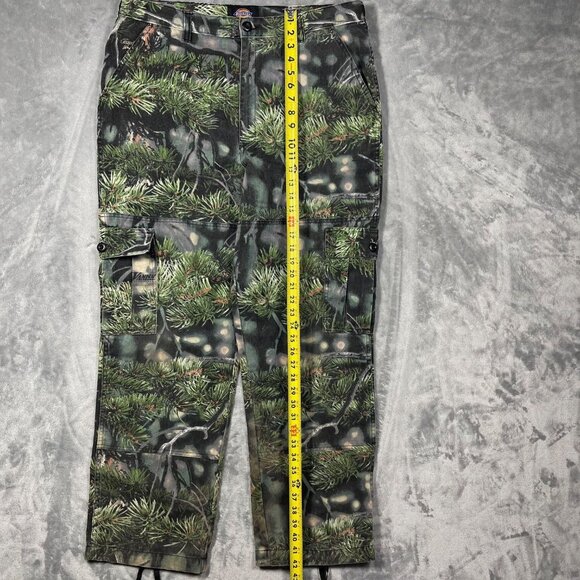Dickies CamoWest Pants Mens (36)x32 Green Camo Cargo Utility Adjustable Outdoor - Picture 9 of 14
